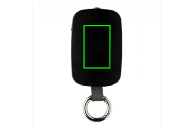 Logotrade promotional product image of: 1.200 mAh Keychain Powerbank with integrated cables, black