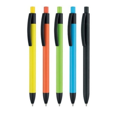 Logo trade promotional giveaways picture of: Pen, soft touch, Capri, yellow