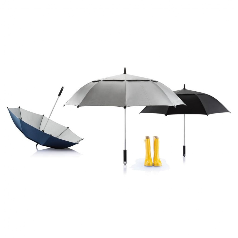 Logotrade mainostuote tuotekuva: 1. Hurricane tuulenkestävä sateenvarjo, musta
