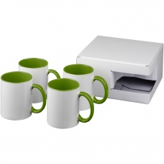 Geschenkset mit 4 Keramik-Sublimationstassen
