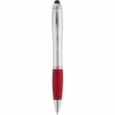 Nash Stylus Kugelschreiber silbern mit farbigem Griff