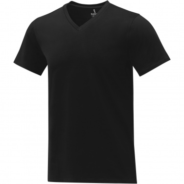 Somoto T-Shirt mit V-Ausschnitt für Herren  , Durchgehend schwarz, Größe, Farbvariante