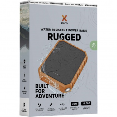 Logotrade Logogeschenke das Foto: Xtorm XR201 Xtreme 10.000 mAh 20 W QC3.0 wasserdichte, robuste Powerbank mit Taschenlampe