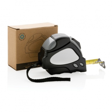 Logotrade Firmengeschenke das Foto: Auto-Stop-Maßband aus recyceltem Kunststoff, 8m/25mm