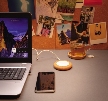Logotrade Werbegeschenke das Foto: Kork und Weizen 5W Wireless Charger