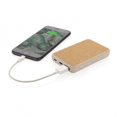 Logotrade werbemittel das Foto: Kork und Weizen 5.000 mAh Pocket-Powerbank