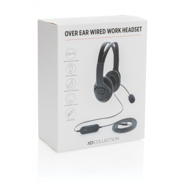 Logotrade Geschäftsgeschenke das Foto: Over-Ear Headset mit Kabel