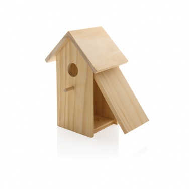 Logotrade Geschäftsgeschenke das Foto: Holz-Vogelhaus