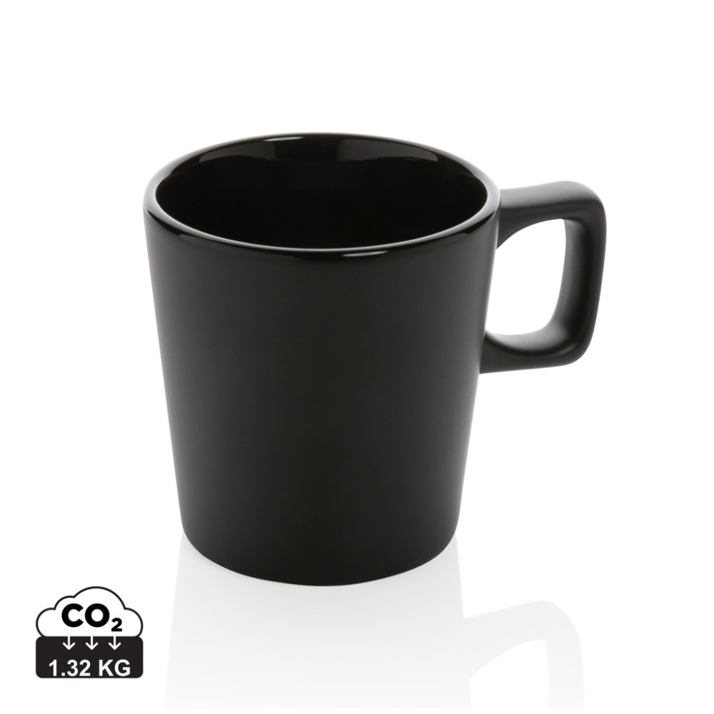 Moderne Keramik Kaffeetasse, 300ml, Schwarz, Produktbild