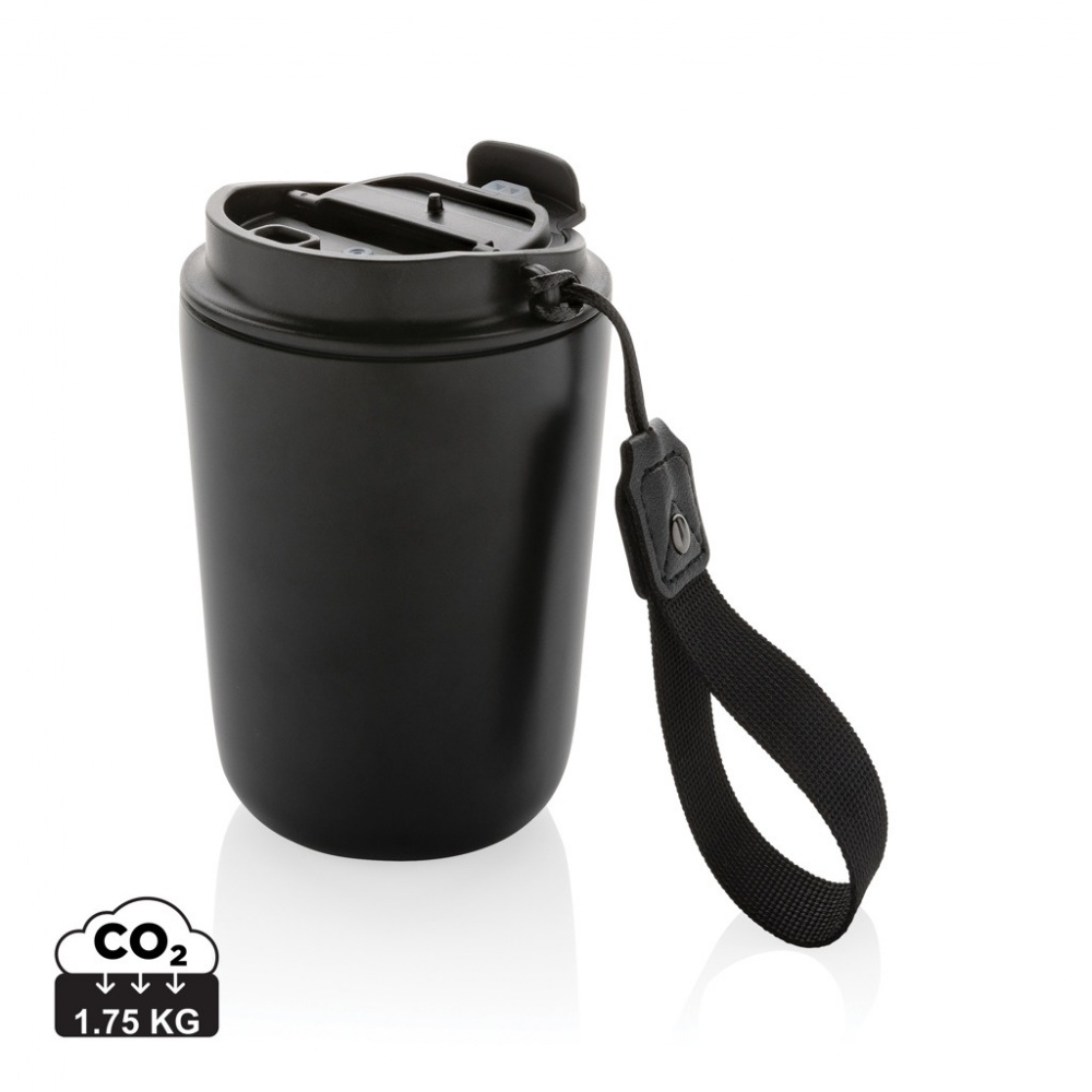 Cuppa Vakuumbecher aus RCS-Stahl mit Umhängeband, Produktbild