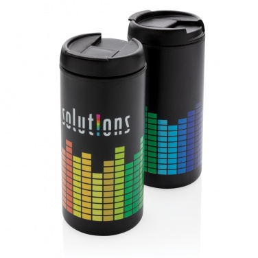 Metro Becher aus RCS-recyceltem Edelstahl, Beispiel mit Logo