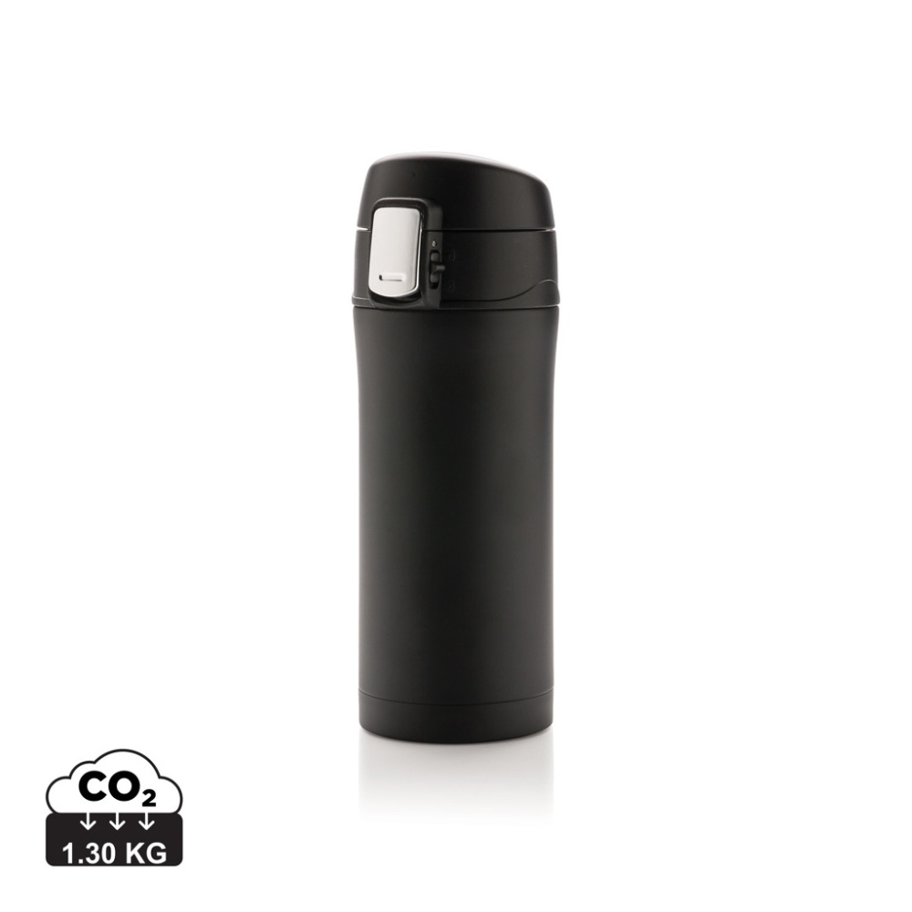 Easy-Lock Vakuum-Becher aus RCS recyceltem Stainless-Steel, Schwarz, Produktbild (1)