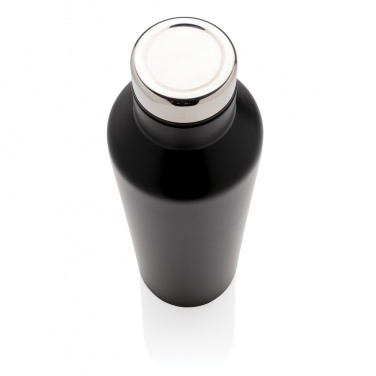 Moderne Vakuumflasche aus Edelstahl, Detailansicht