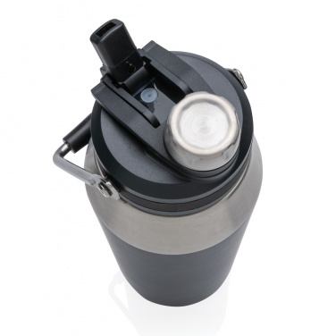 Vakuumflasche aus Edelstahl mit Zwei-Funktionen-Deckel 1 l, Detailansicht