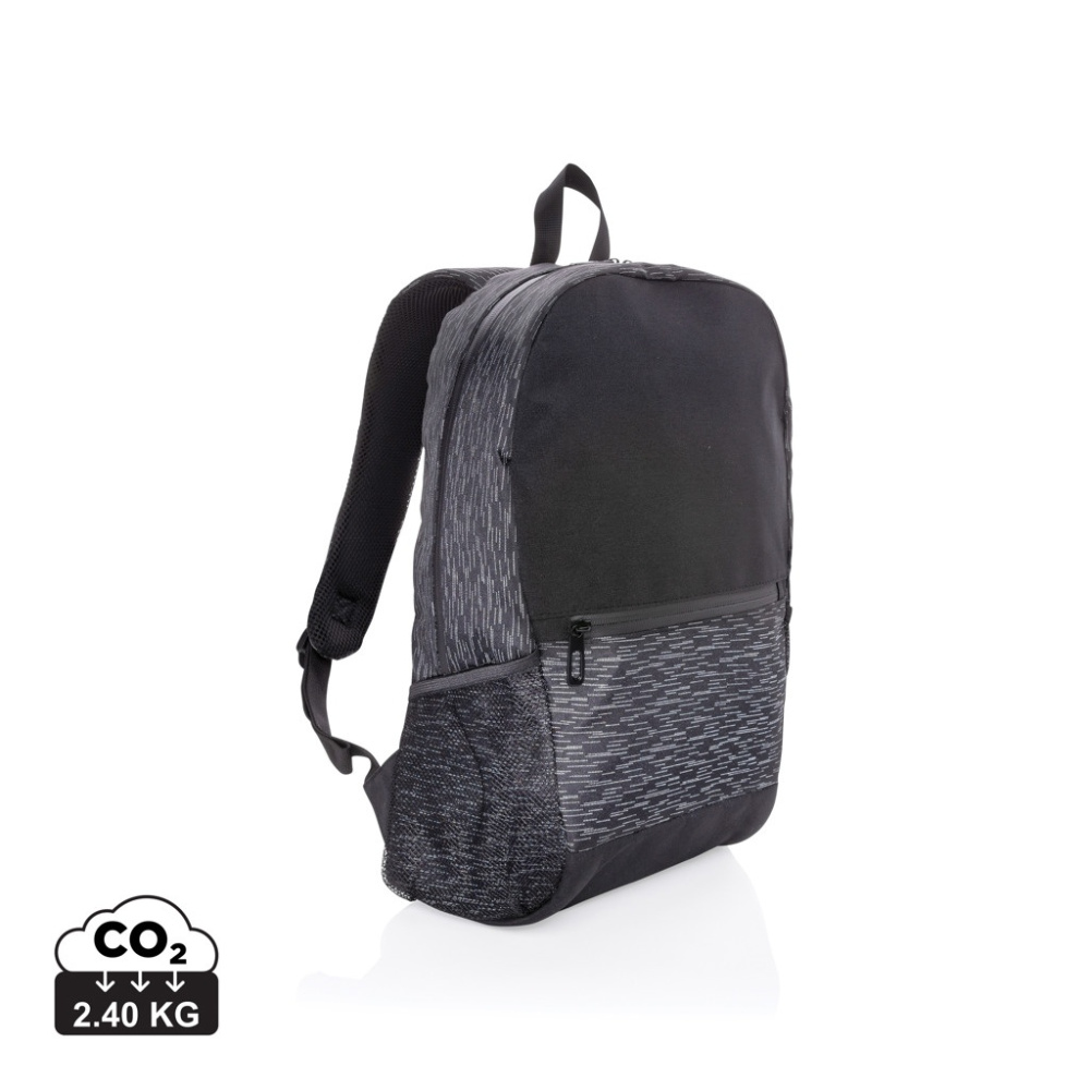 Reflektierender RPET Laptop-Rucksack mit AWARE™ Tracer, Schwarz, Produktbild