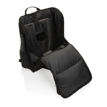 Logotrade Werbeartikel das Foto: Pedro AWARE™ RPET Deluxe Rucksack mit 5W Solar Panel