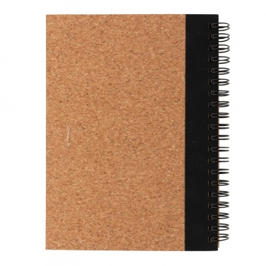 Logotrade Werbegeschenke das Foto: Kork Spiral-Notizbuch mit Stift