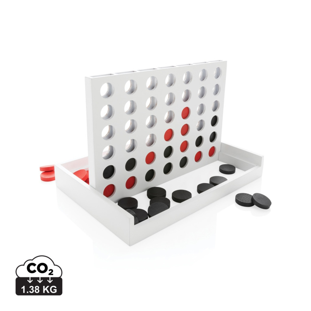 Connect Four Holzspiel, Weiß, Produktbild