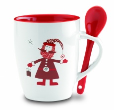 Weihnachtsbecher mit Löffel, 250 ml