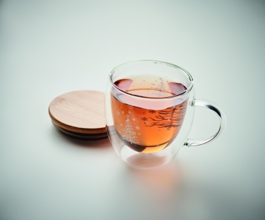 Logotrade Werbegeschenke das Foto: Doppelwandiger Borosilikatglas-Becher Baum