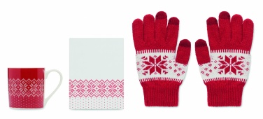 Logotrade werbemittel das Foto: Winterliches Geschenkset mit Tasse und Handschuhen