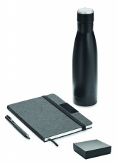 Set Notizbuch mit Flasche