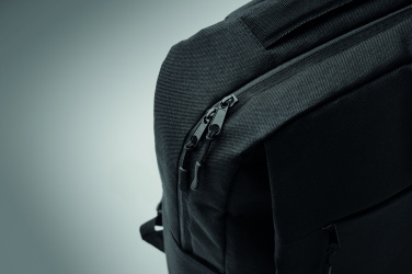 Logotrade Geschäftsgeschenke das Foto: Ein Rucksack aus 600D RPET-Polyester mit 210D-Futter und individuell anpassbarem Druck