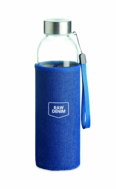 Logotrade Werbegeschenke das Foto: Glasflasche in Hülle 500 ml