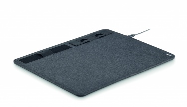 RPET Mousepad 15W Ladesgerät, Steingrau, Farbvariante