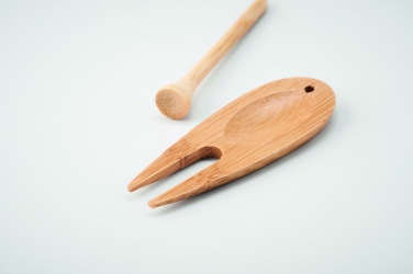 Logotrade Firmengeschenke das Foto: Golf-Pitchgabel Bambus