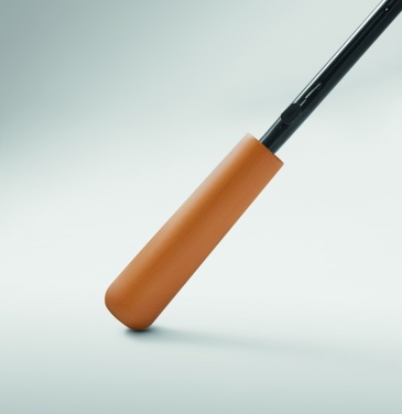Logotrade Logogeschenke das Foto: BOWBRELLA 27" Regenbogen-Stockschirm mit Auf-Automatik und Holzstock