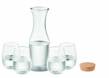 Logotrade Werbeartikel das Foto: Getränkeset aus Recyclingglas