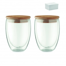 Set mit 2 doppelwandigen Gläsern 350 ml in Box