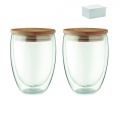 Set mit 2 doppelwandigen Gläsern 350 ml in Box, Transparent