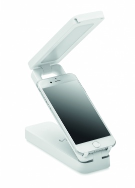 Logotrade Firmengeschenke das Foto: Tischleuchte mit Ladestation