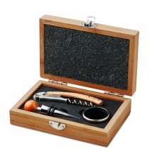 Wein-Set in Bambus-Box