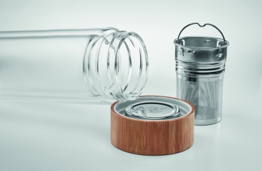 Logotrade Geschäftsgeschenke das Foto: Doppelwandige Glasflasche München 400 ml