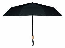 21" Taschenschirm aus RPET mit Holzgriff
