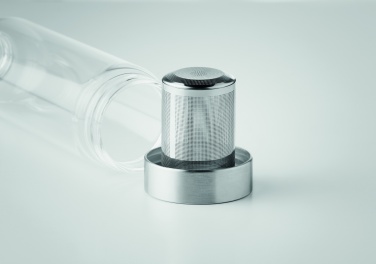 Logotrade Geschäftsgeschenke das Foto: Einwandige Glas-Trinkflasche 500 ml