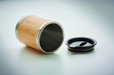 Logotrade Geschäftsgeschenke das Foto: Thermobecher Lokka mit Bambusmantel 250 ml