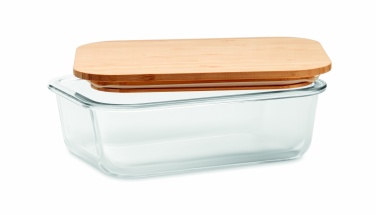 Logotrade Werbegeschenke das Foto: Lunchbox Glas mit Bambus