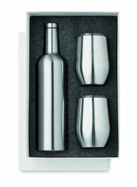 Logotrade werbemittel das Foto: Set aus doppelwandiger Flasche und 2 Bechern CHIN SET