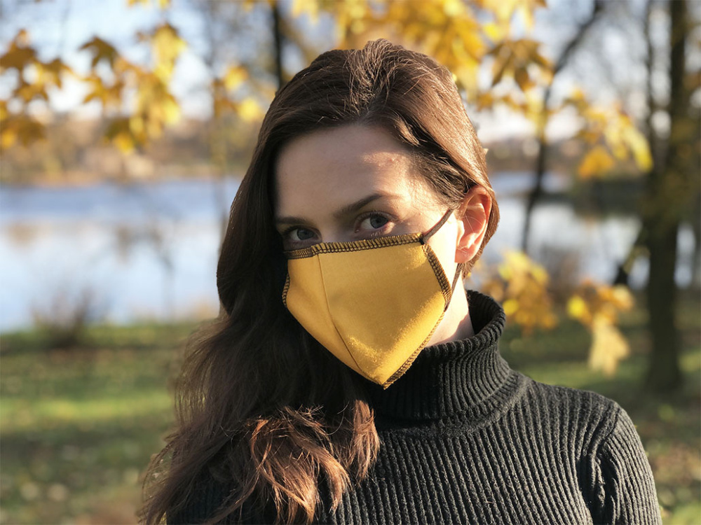 Logotrade werbemittel das Foto: BLACK-BLACK Baumwollmaske 140116500