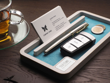 Logotrade Firmengeschenke das Foto: Schreibtisch-Organizer aus Holz 1818121