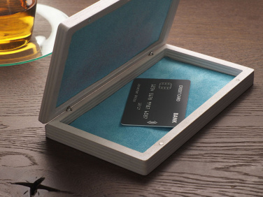 Logotrade Firmengeschenke das Foto: Geldscheinbox aus Holz 1816121