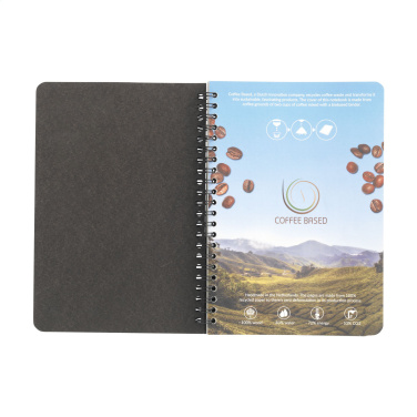 Kaffeepapier Notizbuch Wire-O A5, Produktbild, braun (3)