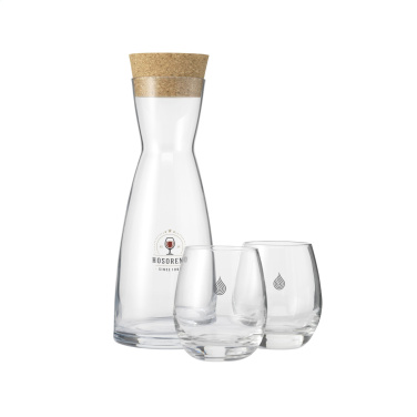 Ypsilon Karaffe 1 L mit Korkverschluss, Produktbild, transparent (1)