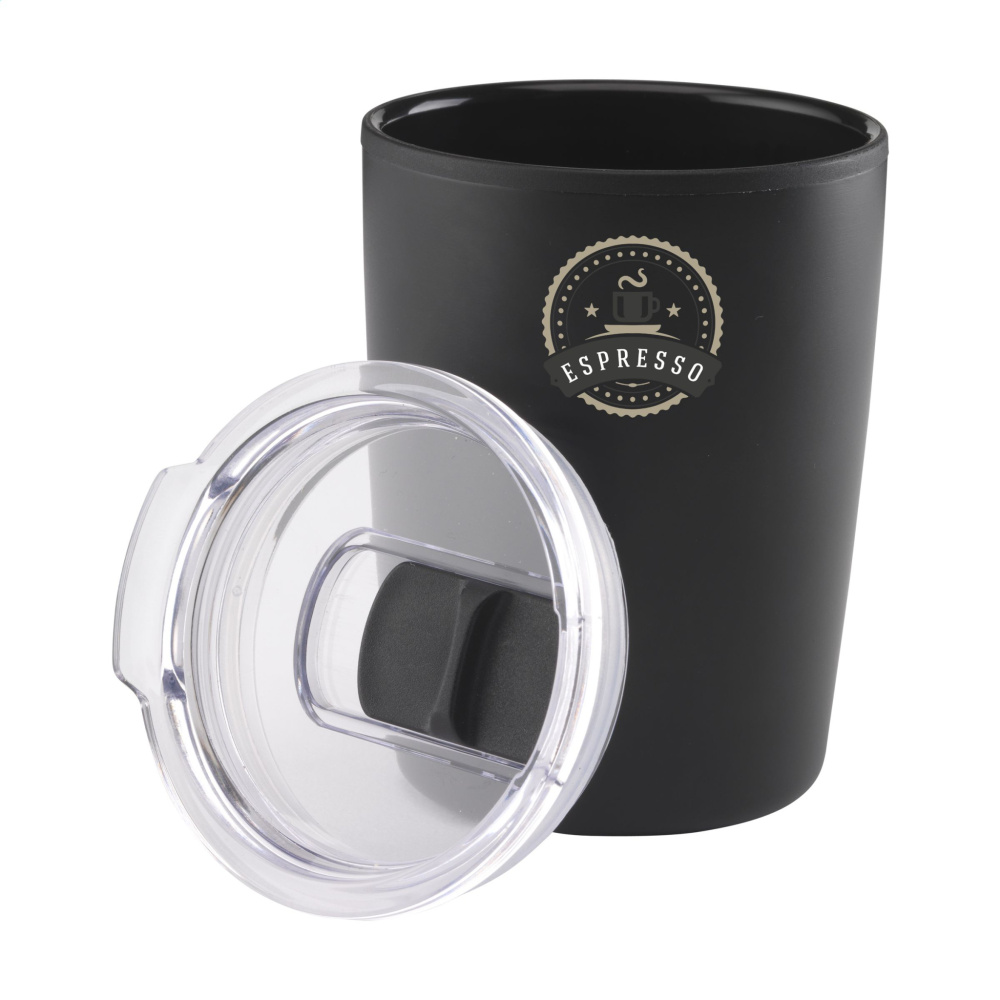 Logotrade Logogeschenke das Foto: Espresso-to-Go-Becher RCS Recyclingstahl 170 ml