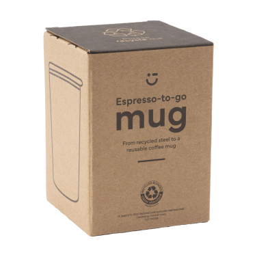 Logotrade Logogeschenke das Foto: Espresso-to-Go-Becher RCS Recyclingstahl 170 ml