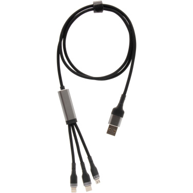 Logotrade Werbeartikel das Foto: SCX.design C53 100W ultraschnelles 5-in-1 Ladekabel aus rPET